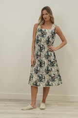 Coastal Botanical Blue Night Dress