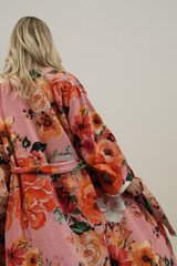 Tuscan Rose Pink Velvet Robe