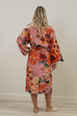 Tuscan Rose Pink Velvet Robe