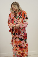 Tuscan Rose Pink Velvet Robe