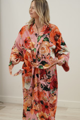 Tuscan Rose Pink Velvet Robe