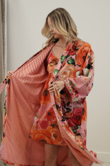 Tuscan Rose Pink Velvet Robe
