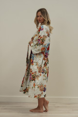 Camilla Bouquet White Velvet Robe