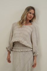 Serena Shirred Hem Top