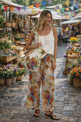 Camilla Bouquet White Velvet Bag