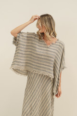 Sarita Linen Top Earth Weave