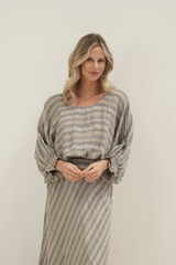 Serena Shirred Hem Top Earth Weave