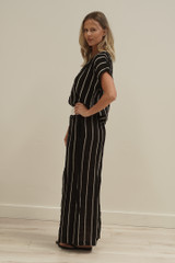 Carina Box Top Black Velvet Stripes