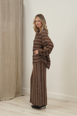 Sussana Top Rust & White Stripes