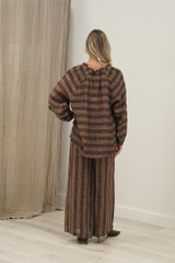 Sussana Top Rust & White Stripes