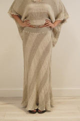 Sottana Linen Skirt Natural & White Ombre