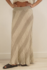 Sottana Linen Skirt Natural & White Ombre