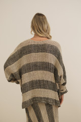 Franca Sleeve Top Natural & Black