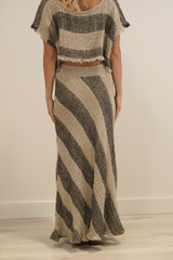 Sottana Linen Skirt Natural & Black