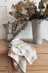 Atelier Large Kitchen Towel Natural Check