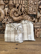 S/2 Atelier Linen Pillow Case Natural Stripes