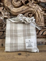S/2 Atelier Linen Pillow Case Natural Check