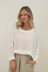 Elena Crop Top White Spaced