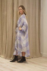 Donna Dress Heather Blue Check