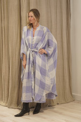 Donna Dress Heather Blue Check