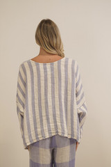 Stella Top Heather Blue Check/Combo
