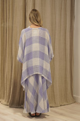 Carmen Cardigan Heather Blue Check