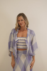 Chloe Jacket Heather Blue Check