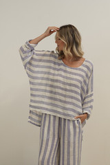 Valentina Top Top Heather Blue Combo