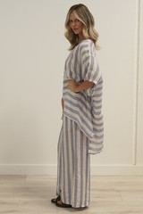 Zeta Top Heather Blue Combo