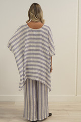 Zeta Top Heather Blue Combo