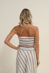 Reggie Tube Top Heather Blue Combo