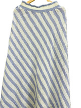 Sottana Bias Cut Linen Skirt Heather Blue Combo