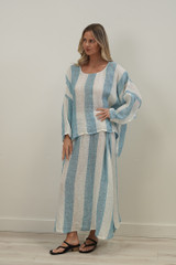 Valentina Top Top Coastal Sky Stripes
