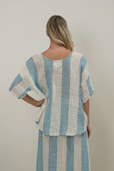 Barbara Top Coastal Sky Stripes