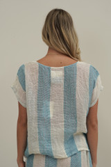 Carina Box Top Coastal Sky Stripes