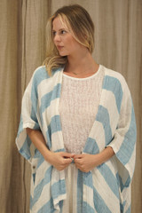 Carmen Cardigan Coastal Sky Stripes