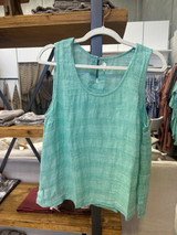 Mirabella Sleeveless Top Cascade Green Combo