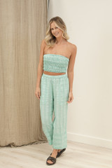 Reggie Tube Top Cascade Green Combo