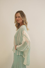 Valentina Top Top Cascade Green Stripey