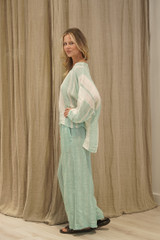 Valentina Top Top Cascade Green Stripey