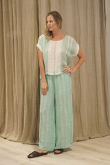 Carina Box Top Cascade Green Stripey