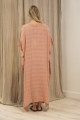 Erika Oversized Kaftan Cameo Brown Check