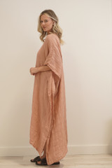 Erika Oversized Kaftan Cameo Brown Check