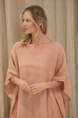 Erika Oversized Kaftan Cameo Brown Check