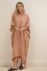 Erika Oversized Kaftan Cameo Brown Check