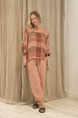 Valentina Top Top Cameo Brown Check