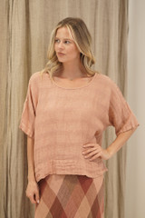 Barbara Top Cameo Brown Check