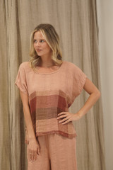 Milia Box Top Cameo Brown Check/Combo