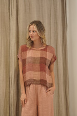 Carina Box Top Cameo Brown Check