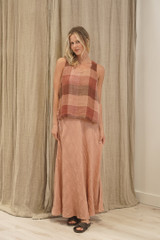 Mirabella Sleeveless Top Cameo Brown Check/Combo